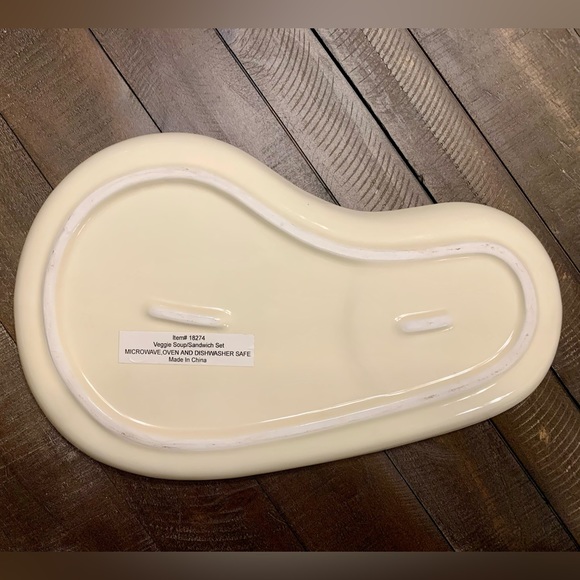 Funny plate & mug “BEET GOES ON” and “LETTUCE DANCE” stoneware lunch dinner set - Picture 4 of 9